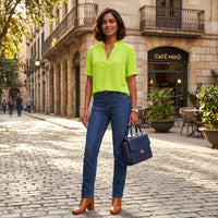 Célia - Blusa Fluida Decote em V