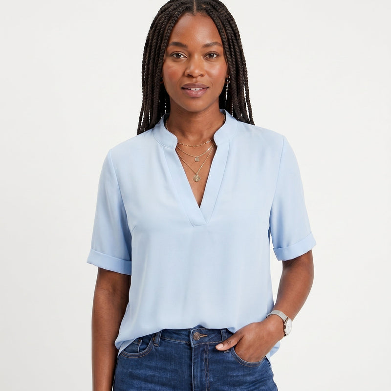 Célia - Blusa Fluida Decote em V