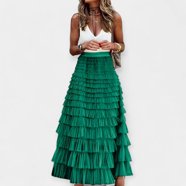 Saia Boho com Acabamento de Cetim