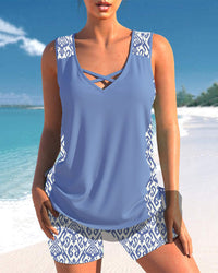 Márcia - Tankini com estampado geométrico