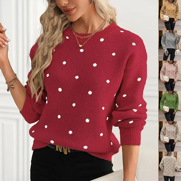 Ana | Camisola Jacquard com Padrão de Bolas