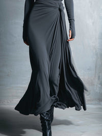 Alba - Vestido longo com nó lateral