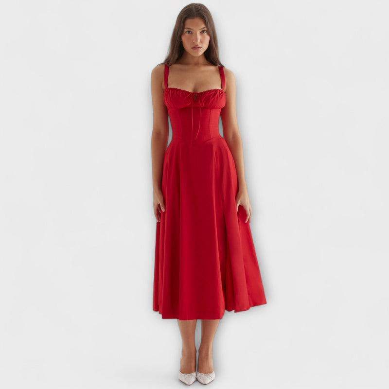 Zipporas - Vestido feito à medida com estampado floral primaveril moderno