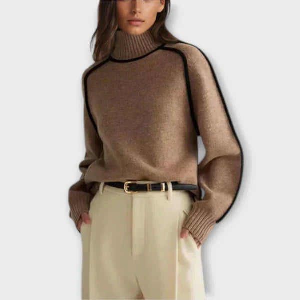 Emilia - Suéter com decote alto suave e elegante