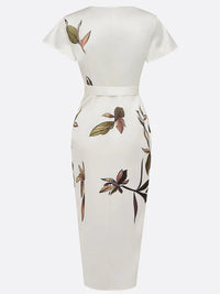 Elisa™ | Vestido cruzado elegante com padrão floral