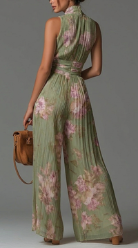 Zineb | Macacão Floral Plissado