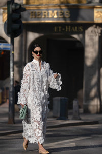 Estelle | Vestido de renda branca