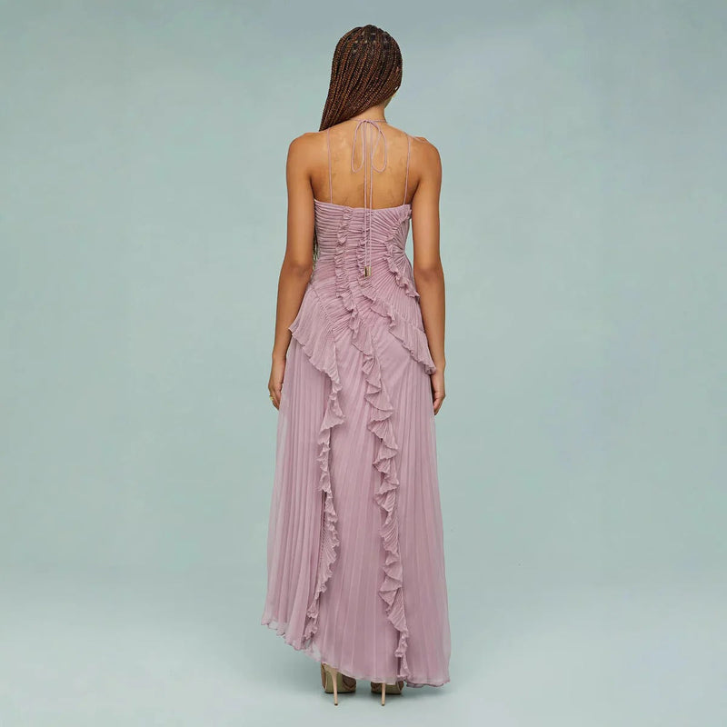 OLAYA | Vestido longo com babados de Mulher