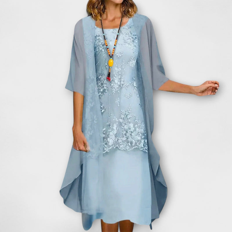 Danielle - Vestidos de duas peças de chiffon elegantes