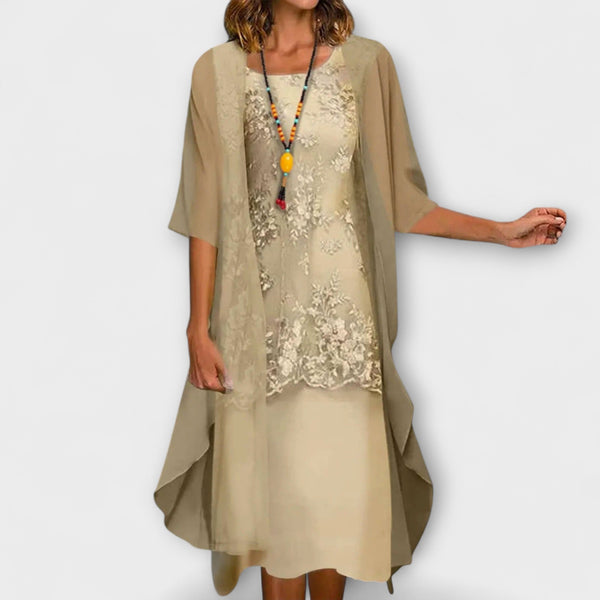 Danielle - Vestidos de duas peças de chiffon elegantes