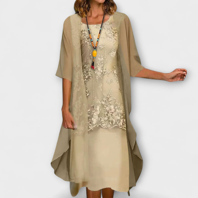 Danielle - Vestidos de duas peças de chiffon elegantes