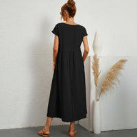 Inês | Vestido Midi em Algodão com Bolsos