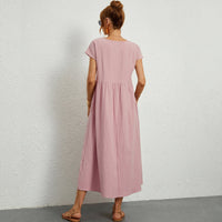 Inês | Vestido Midi em Algodão com Bolsos