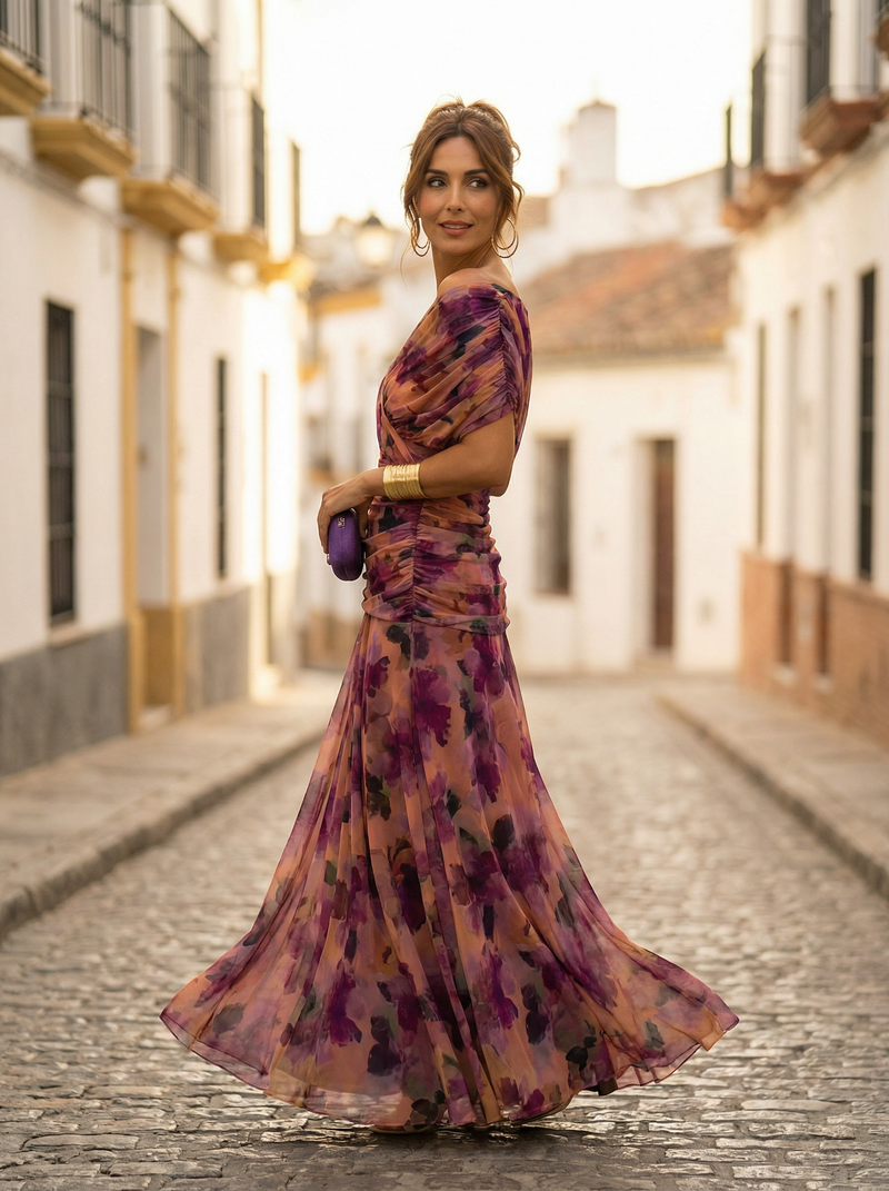 Leo | Vestido Longo com Elegante Decote em V