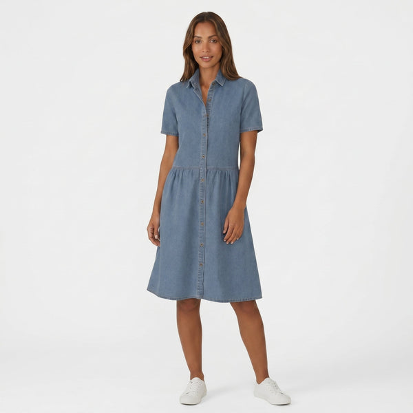 Isabela – Vestido casual em ganga