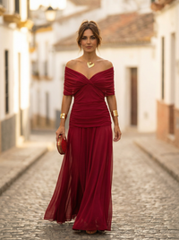 Leo | Vestido Longo com Elegante Decote em V