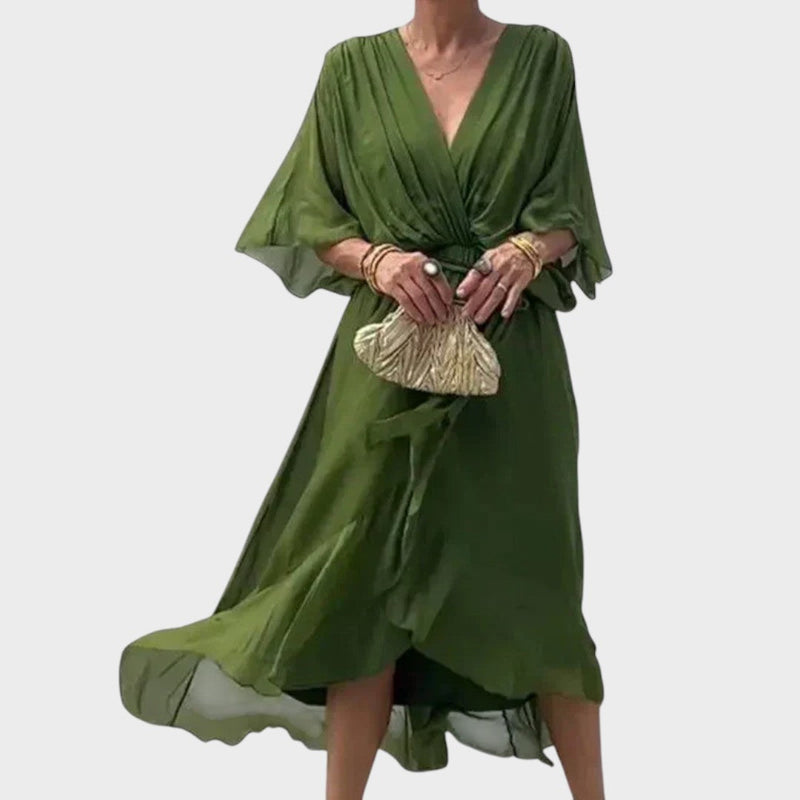 Patricia - Vestido com Laço e Detalhes Artesanais