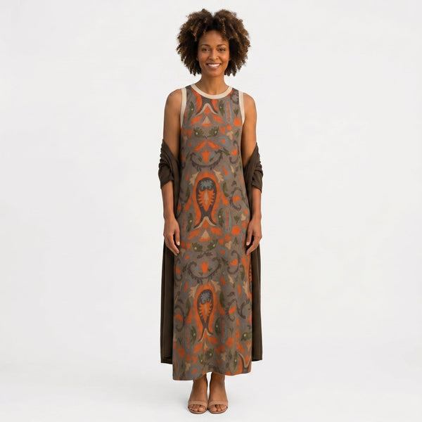 Rafaela – Vestido longo elegante com casaco a condizer