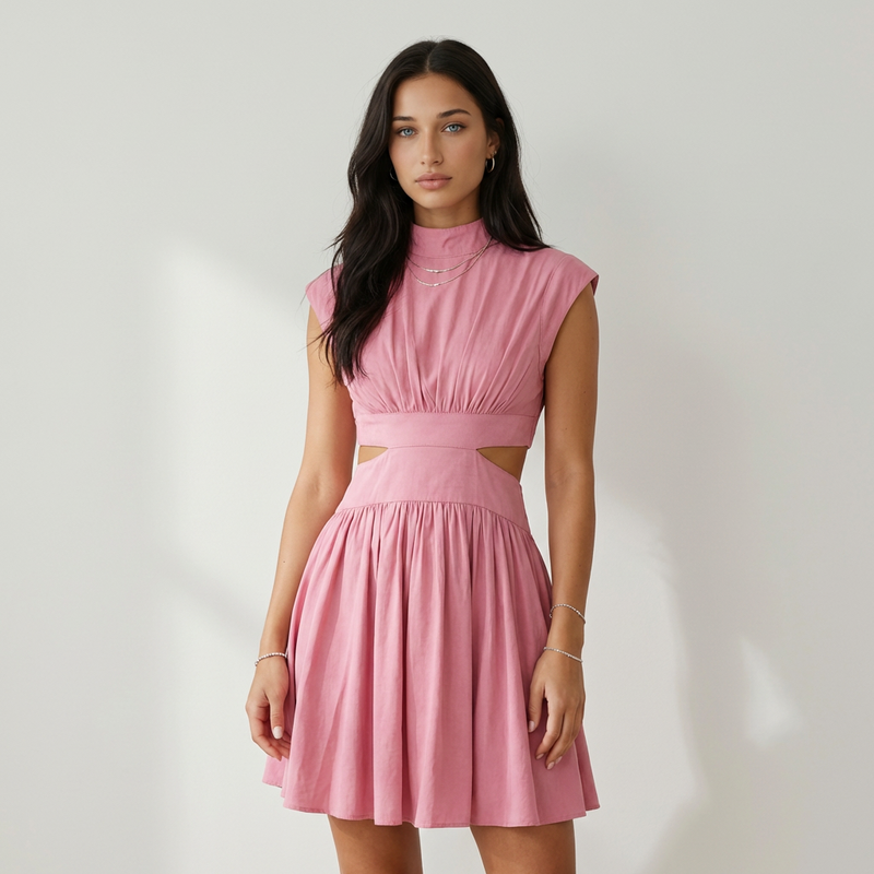 Alessandra Vestido Mini Abertura