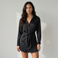 Gabriela Vestido Camisero Satinado