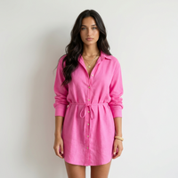 Gabriela Vestido Camisero Satinado