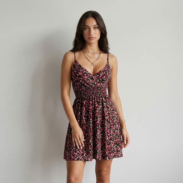 Camila Vestido Floral Cruzado