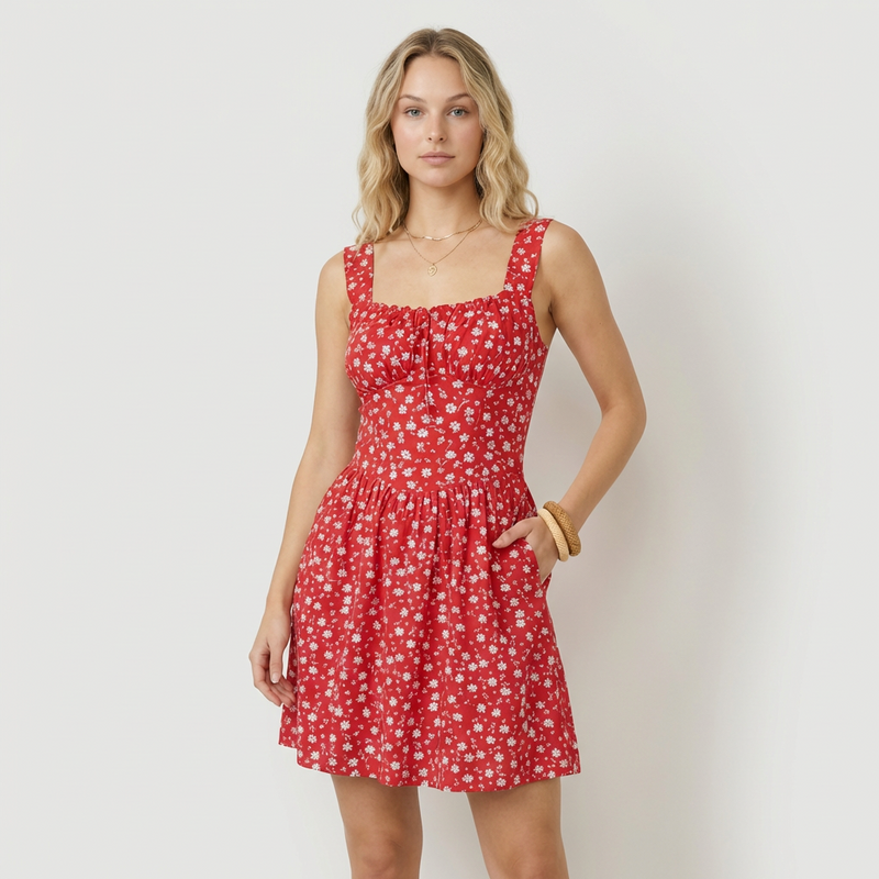 Mariana Vestido com estampado floral