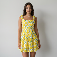 Vestido Floral Amarillo Lucía