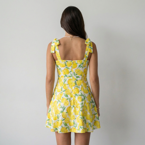 Vestido Floral Amarillo Lucía