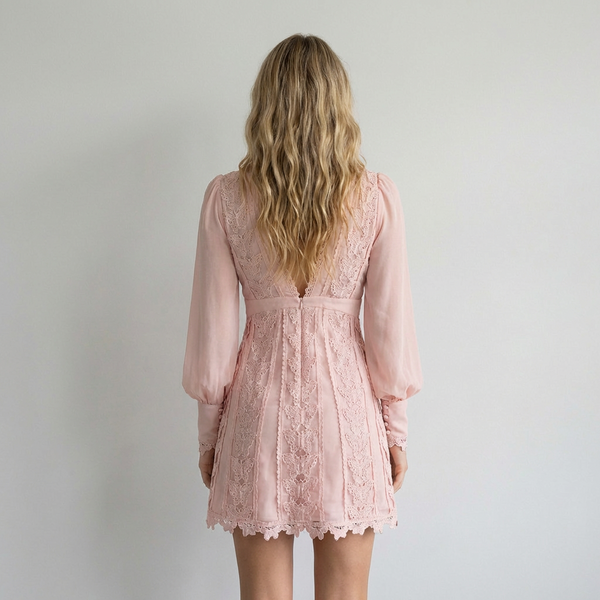 Vestido Isabella Rosa Encaje